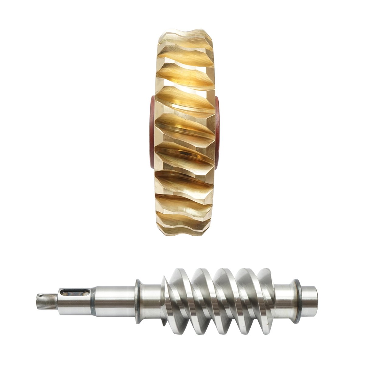Set pinion bronz cu ax melcat pentru troliu Tractor Forestier